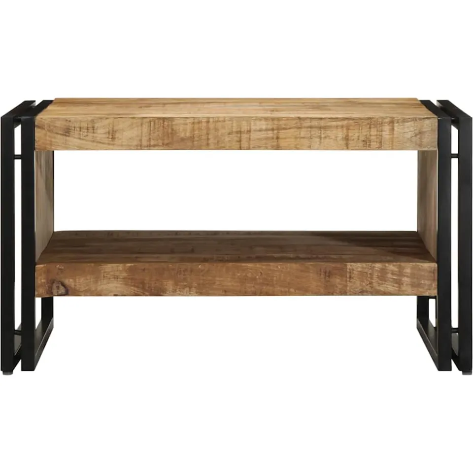 vidaXL Salontafel 70x50x38 cm massief ruw mangohout bruin, foto 2