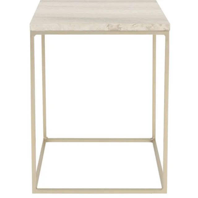 Zuiver Stray bijzettafel beige Grijs