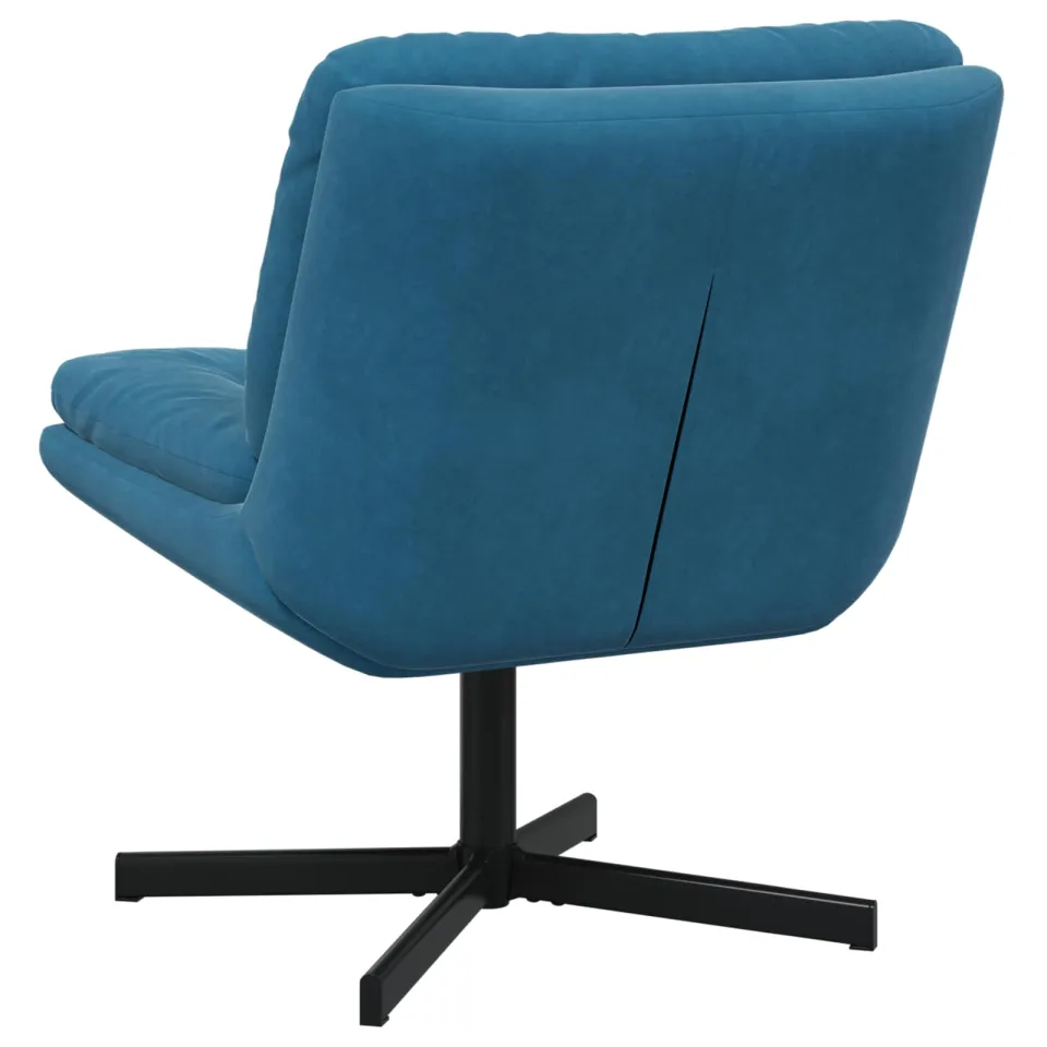 vidaXL Draaibare Relaxstoel Blauw 63 x 75 x 76 cm Fluweel, foto 4