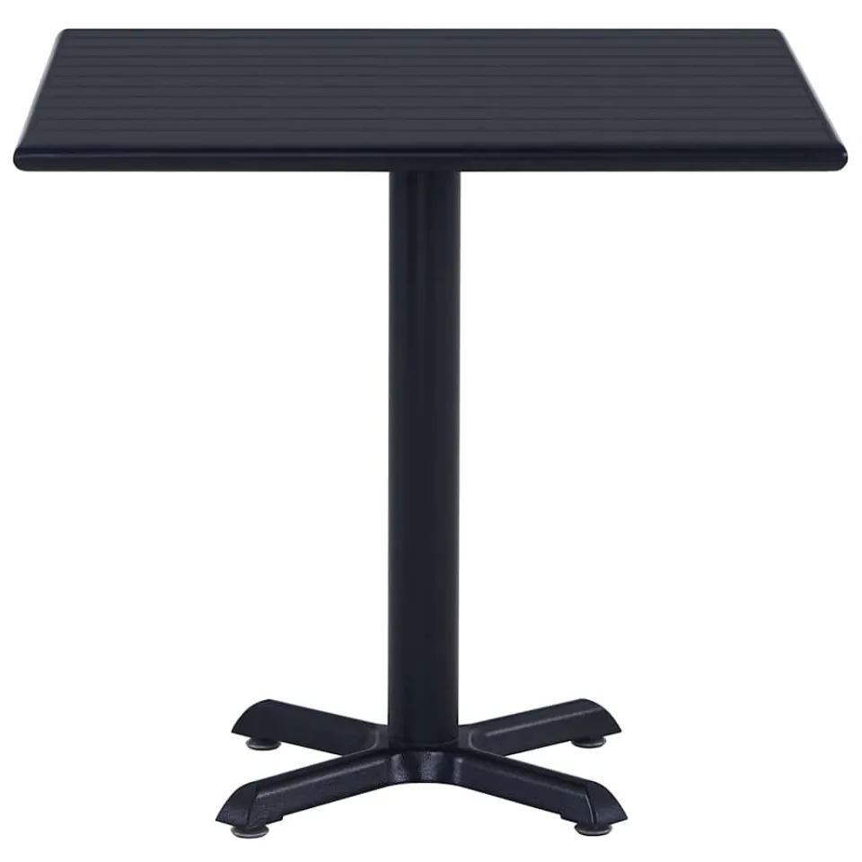 vidaXL Tuintafel 80x80x75 cm zwart, foto 2