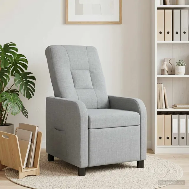 vidaXL Relaxfauteuil Lichtgrijs Stof
