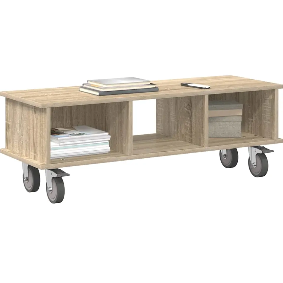 vidaXL TV-standaard 100 x 35 x 35 cm Sonoma Eiken Bewerkt hout