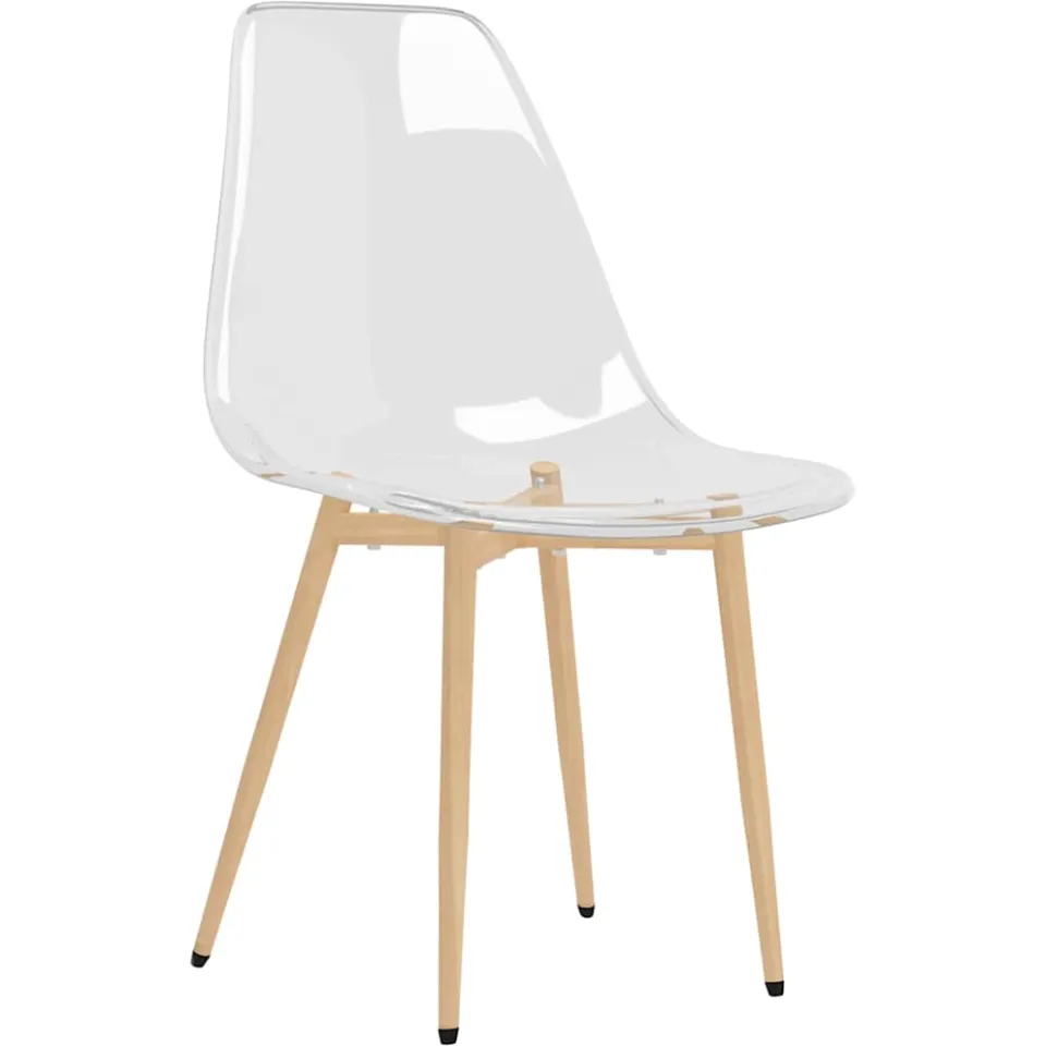 vidaXL Eetkamerstoelen 2 st PET transparant transparent, foto 3