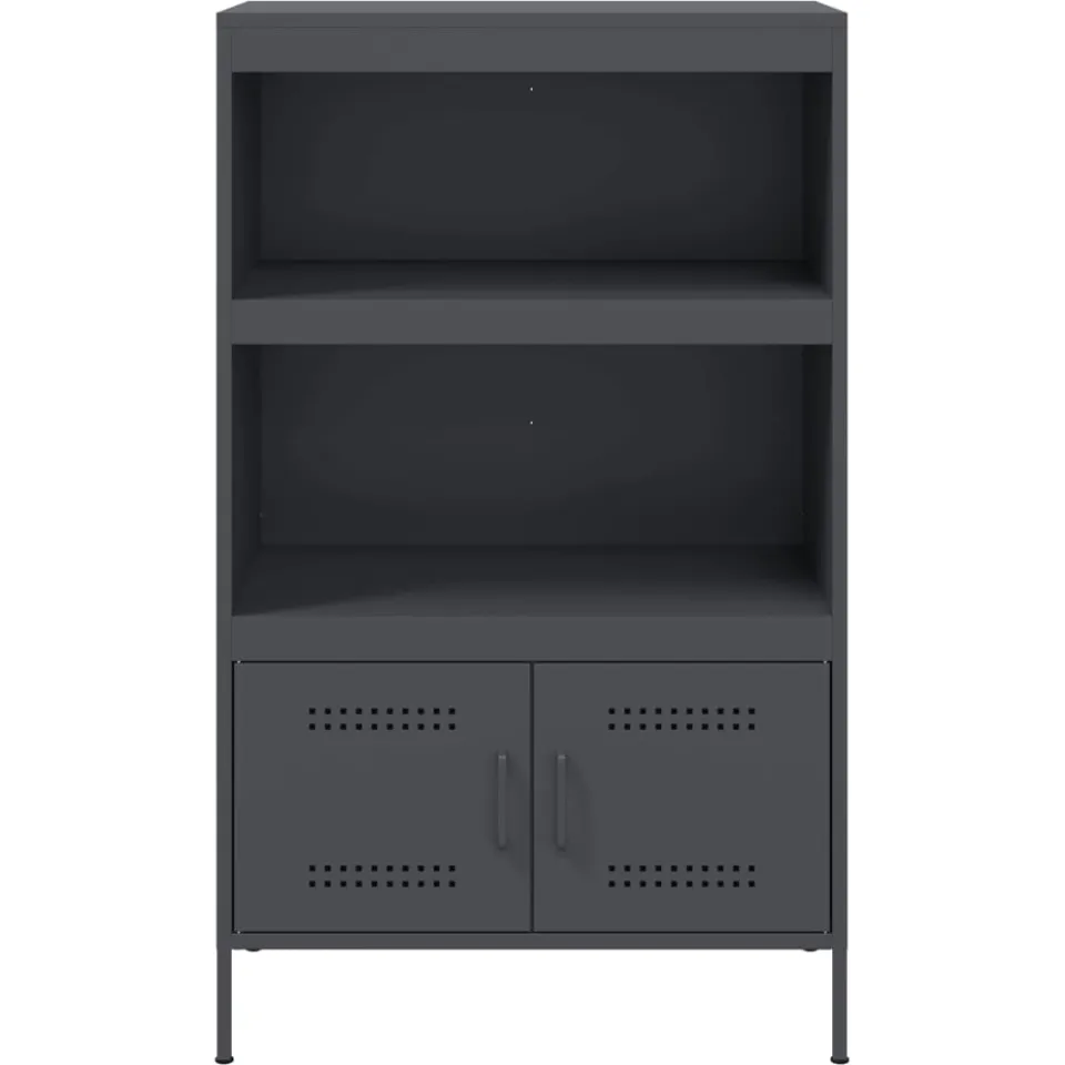 vidaXL Hoge kast 68x39x113 cm staal antracietkleurig, foto 4