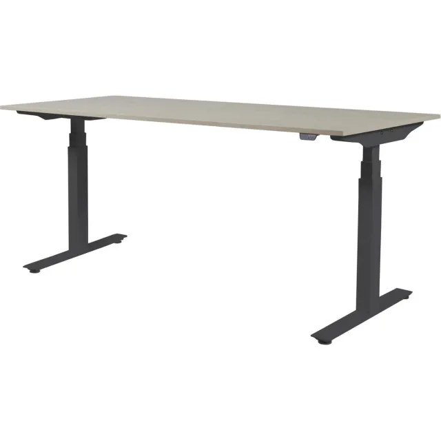 Schaffenburg Zit Sta Bureau - Plus Elektrisch 180x90 kers-zwart frame bruin