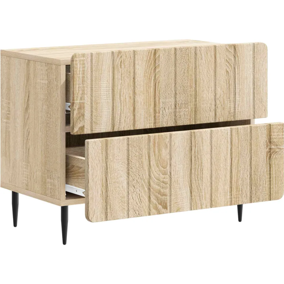 vidaXL Nachtkastje Sonoma Eiken 62 x 34,5 x 49,5 cm Bewerkt hout, foto 3