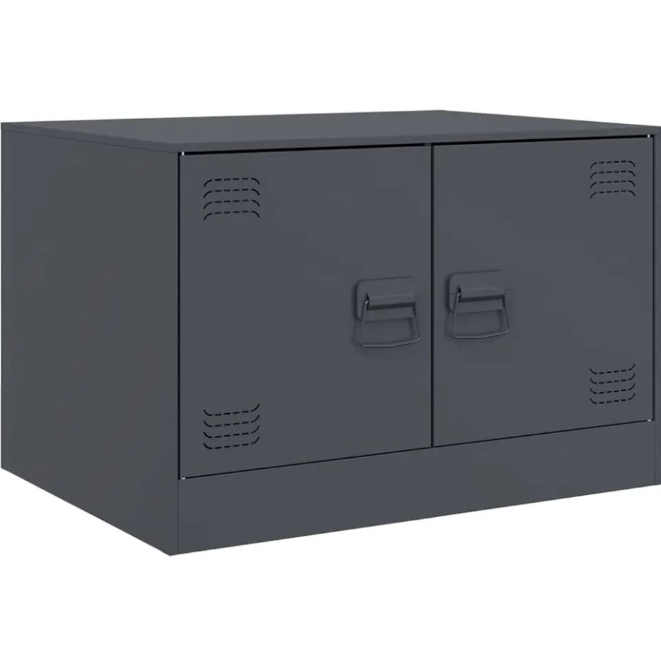 vidaXL Salontafel 67x50x44 cm staal antracietkleurig