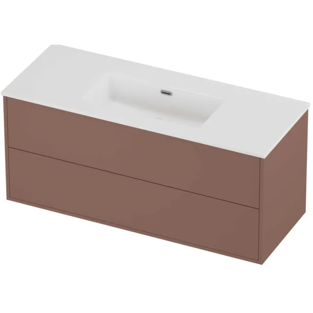 Proline Tribute Badmeubelset Porselein Elegant 2 Laden 120x46x54 cm Glans Wit Beauty Blush Rosé Goud