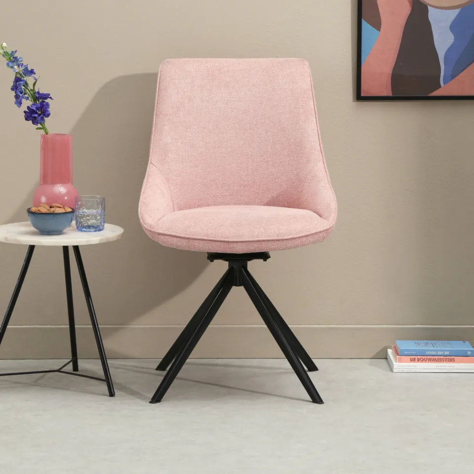 NOUS Living eetkamerstoel Loren roze, foto 5