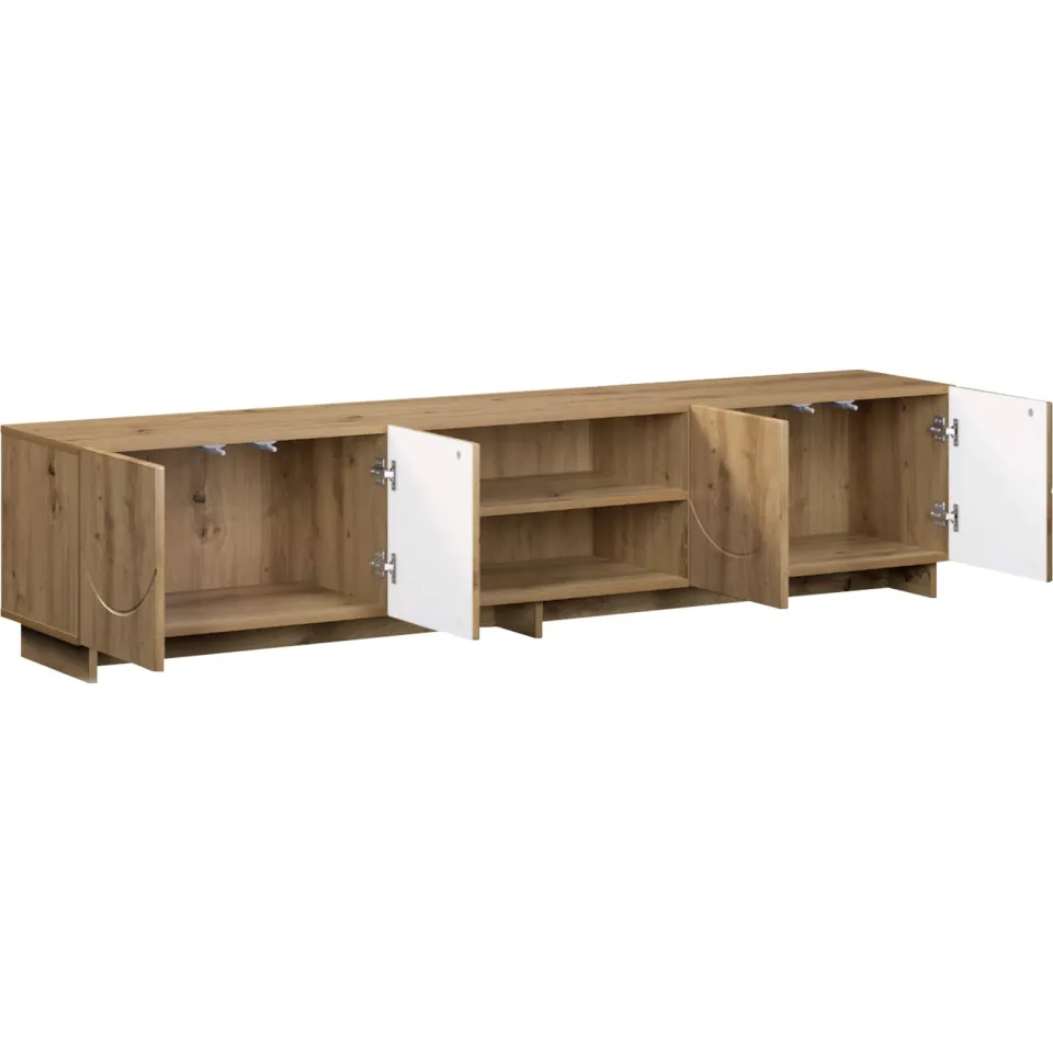 vidaXL TV-standaard 180 x 34,5 x 40 cm Artisanaal eiken Bewerkt hout Bruin