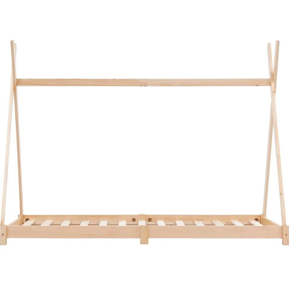 vidaXL Kinderbedframe massief grenenhout 70x140 cm bruin, foto 3
