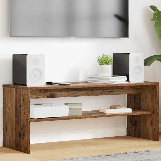 vidaXL TV-kast 100 x 35 x 40 cm Oudhout Bewerkt hout Bruin