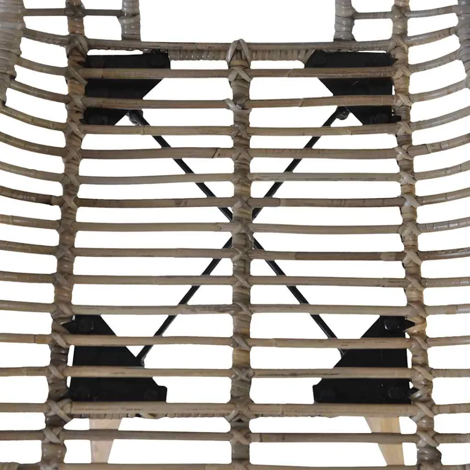 vidaXL Eetkamerstoelen 2 st natuurlijk rattan bruin, foto 4