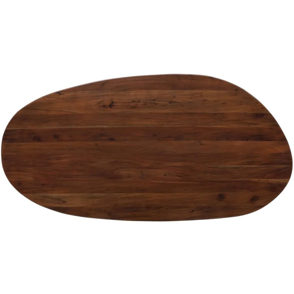 WOOOD Roundly Eetkamertafel - Mangohout - Walnoot - 76x200x100, foto 6