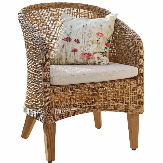Loberon Fauteuil Redcliffe bruin/crème