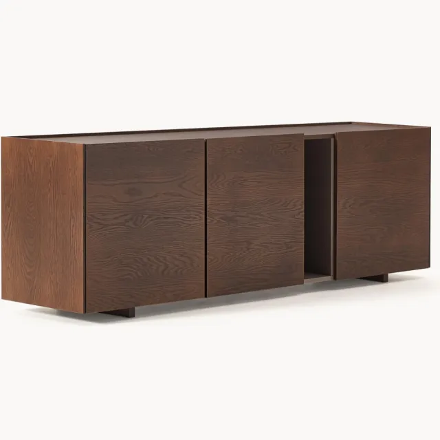 Westwing Collection Houten dressoir Larsen, B 200 cm Bruin
