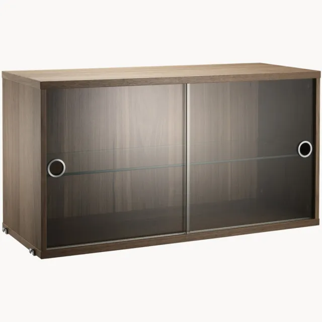 String Furniture Displaykast String System met draaideuren van glas Transparant