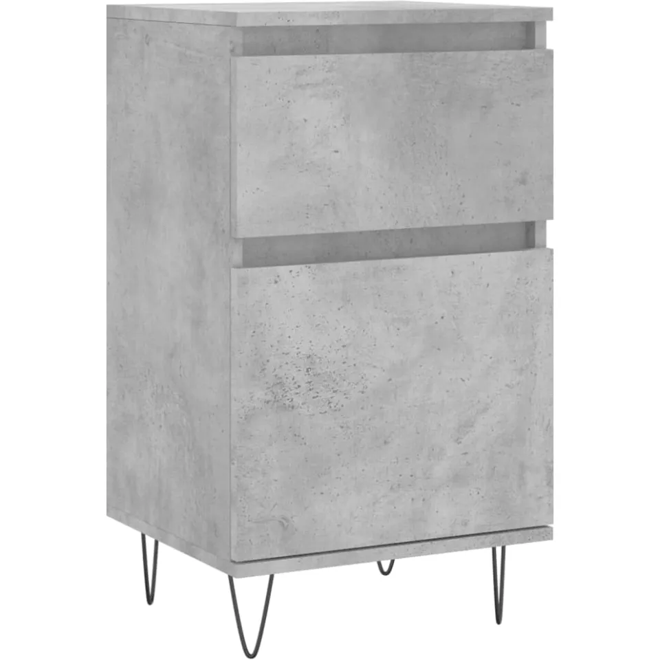 vidaXL Dressoir 40x35x70 cm bewerkt hout betongrijs grijs, foto 3