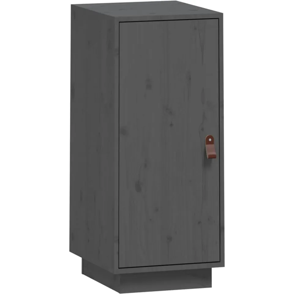 vidaXL Dressoir 34x40x75 cm massief grenenhout grijs