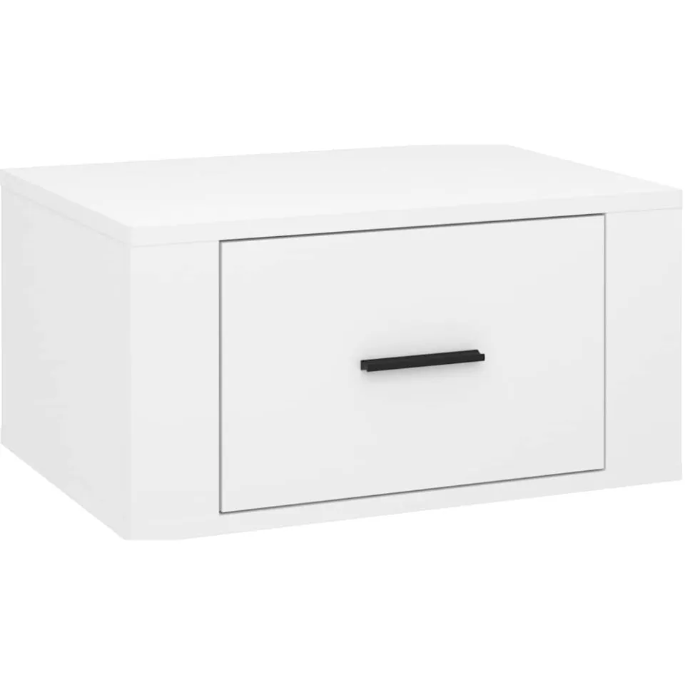 vidaXL Nachtkastjes 2 st wandgemonteerd 50x36x25 cm hoogglans wit, foto 4