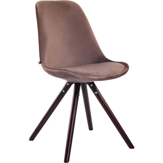 CLP Toulouse - Eetkamerstoel - Rond frame - Fluweel creme cappuccino