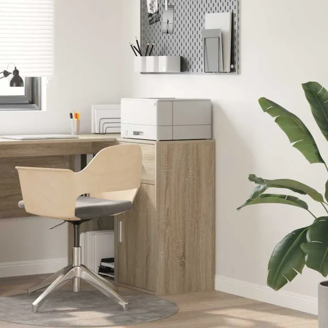 vidaXL Dressoir met lade Sonoma Eiken 38 x 34 x 75 cm Bruin