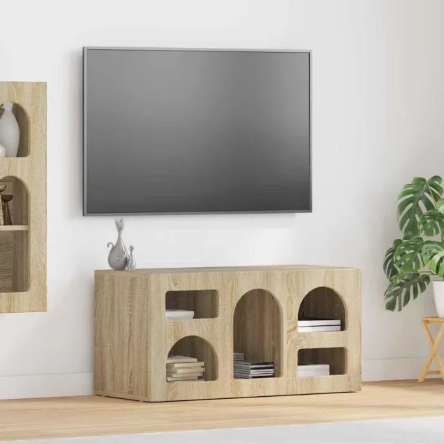 vidaXL TV-kast ELST 80 x 35 x 40 cm Sonoma Eiken Bewerkt hout, foto 2