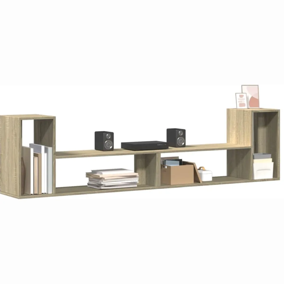 vidaXL Tv-meubelen 2 st 100x30x50 cm bewerkt hout sonoma eikenkleurig Bruin