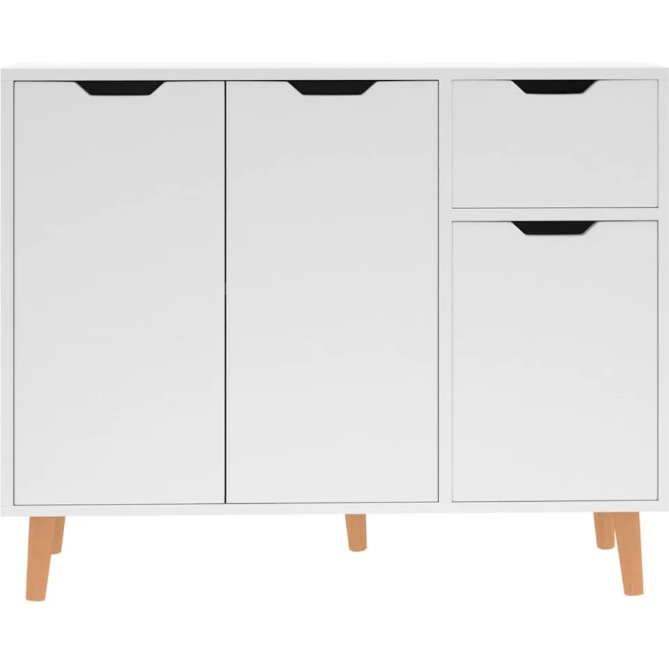 vidaXL Dressoir 90x30x72 cm bewerkt hout wit