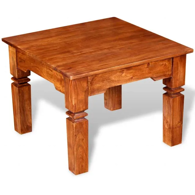 vidaXL Salontafel 60x60x45 cm massief hout bruin, foto 2