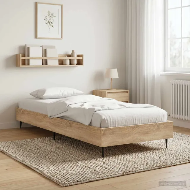 vidaXL Bedframe Sonoma Eiken 80 x 200 cm Bewerkt hout Bruin