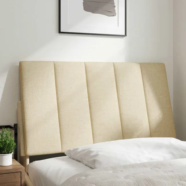 vidaXL Hoofdbordkussen "Hanko" 90 cm stof crèmekleurig
