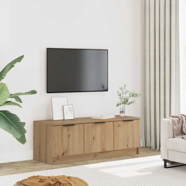 vidaXL Tv-meubel 102x35x36,5 cm bewerkt hout artisanaal eikenkleur, foto 2