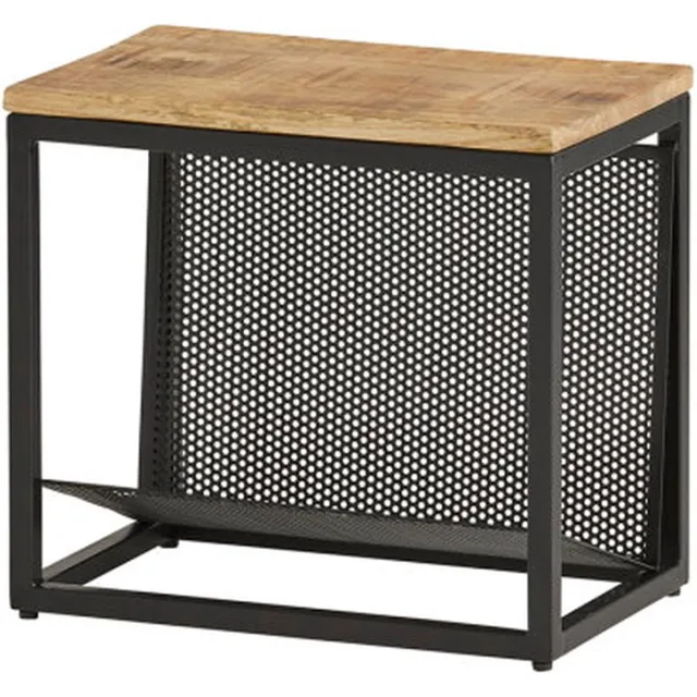 Meubelplaats Tijdschriftenhouder Billings mangohout - 44x24x44 cm - Naturel - Lectuurbak - magazineholder - tijdschriftenrek - bijzettafel - krantenbak