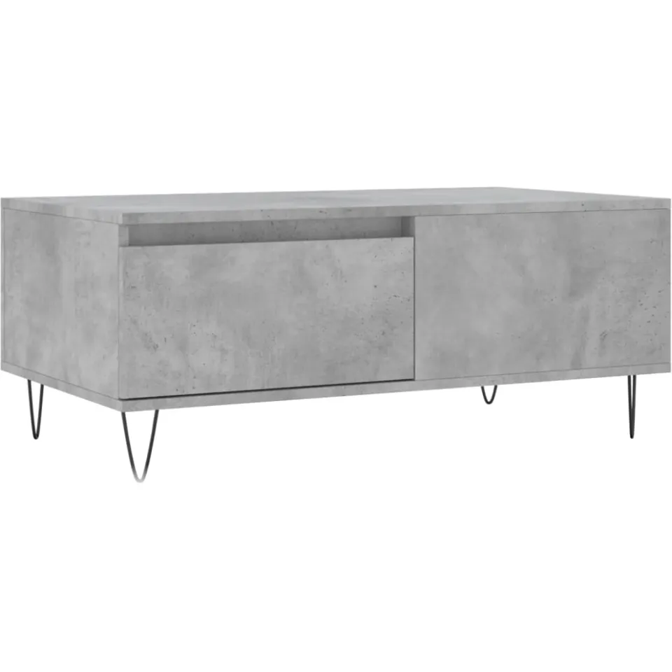 vidaXL Salontafel 90x50x36,5 cm bewerkt hout betongrijs grijs, foto 3