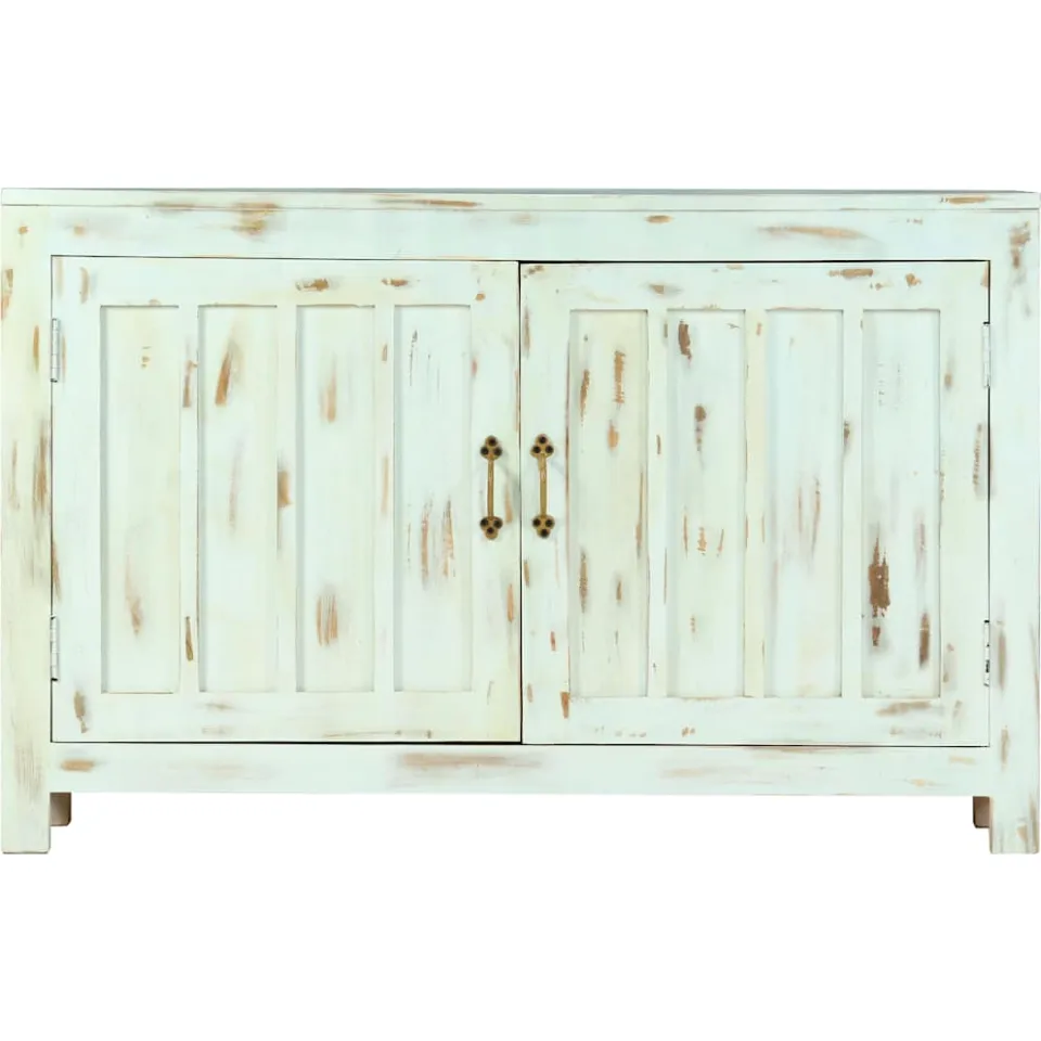 vidaXL Dressoir 110x35x70 cm massief mangohout lichtblauw groen, foto 2