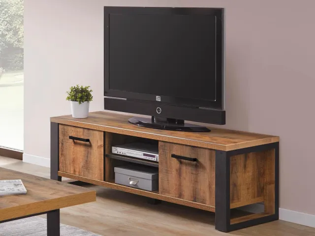 Mobistoxx Tv-meubel ONNIX 2 deuren en 2 vakken tropix hout