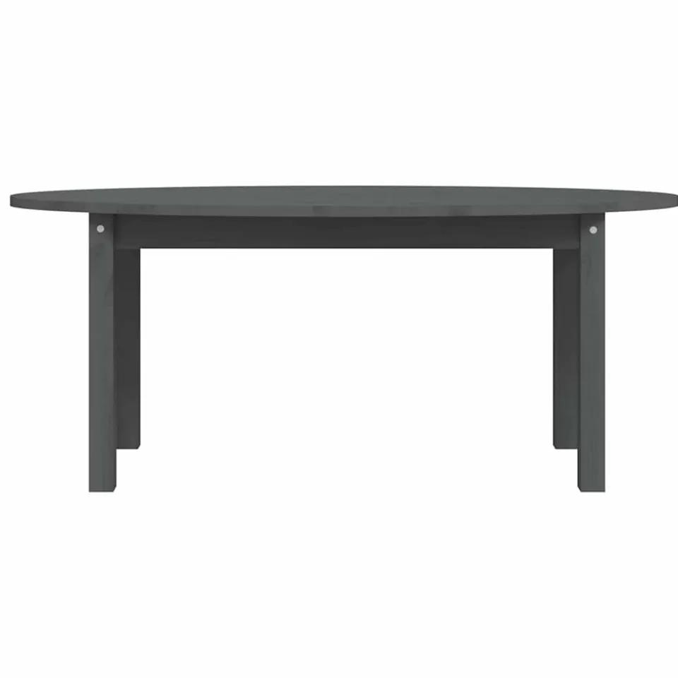 vidaXL Salontafel 110x55x45 cm massief grenenhout grijs, foto 4