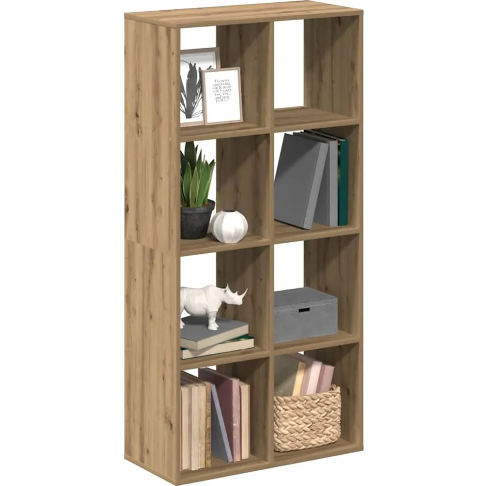 vidaXL Kamerscherm / boekenkast 69,5x29x137,5 cm hout artisanaal eiken Bruin