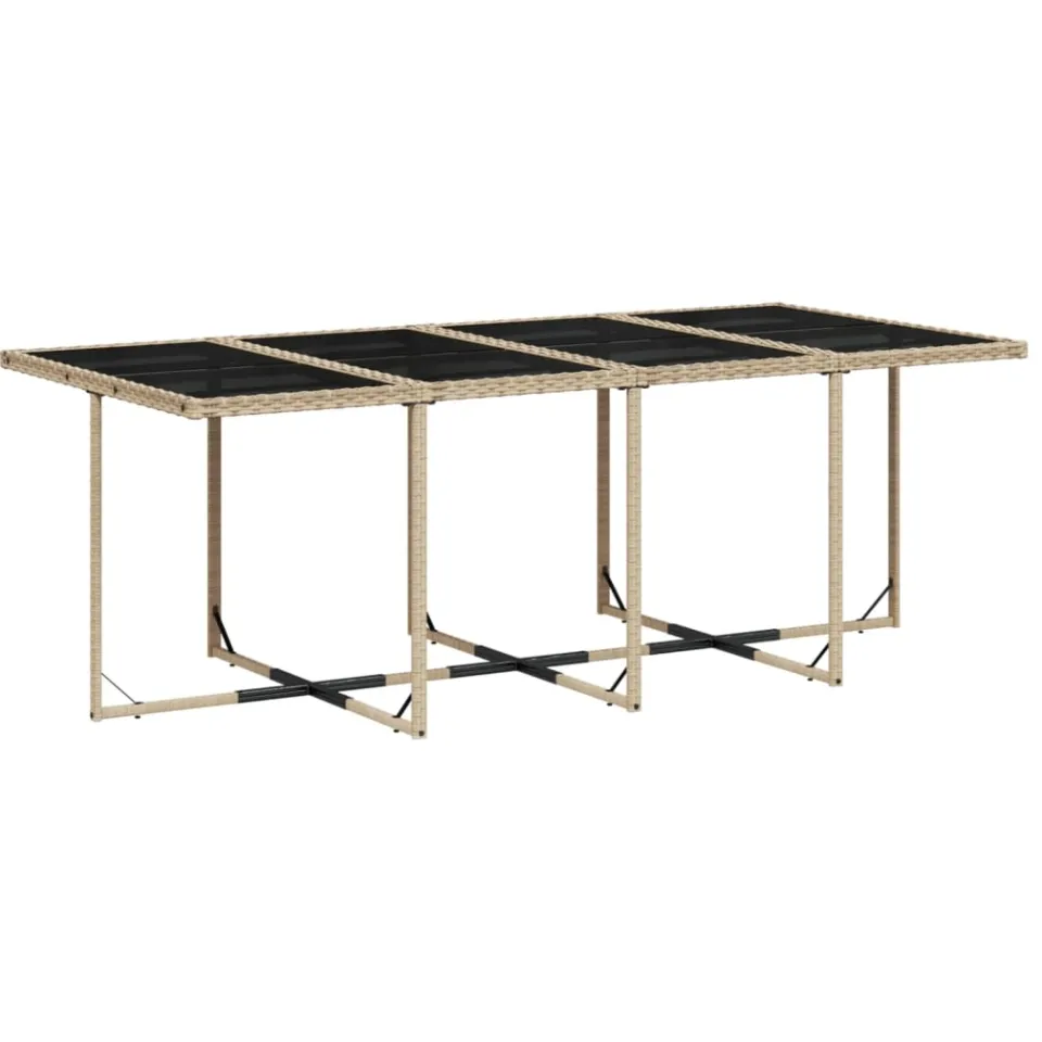 vidaXL 13-delige Tuinset met kussens poly rattan beige, foto 4