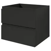 AquaVive - Praxis Eigen Merk Aquavive Wastafelonderkast Napoli 60cm - Zwart Mat - Met 2 Lades