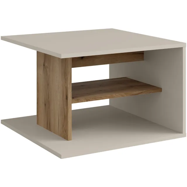 Selsey Peltoni – Salontafel, eiken naturel/kasjmier/kasjmier, 60 cm Natuureiken / Kasjmier