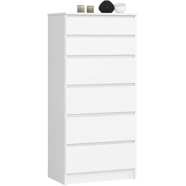 Akord Ladekast K60 met 6 Lades / AKORD Furniture Factory / Wit / 60 x 130 x 40 cm
