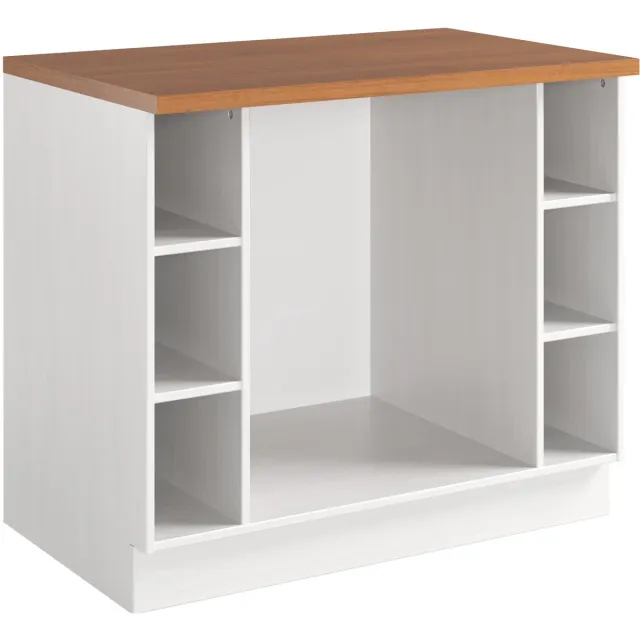 Notio Living Teramo Ovenkast voor Inbouwoven - Wit/Honingkleurig Grenen - 100 cm