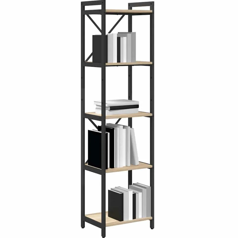 vidaXL Boekenkast 40 x 30 x 155 cm Bewerkt hout Sonoma Eiken Bruin
