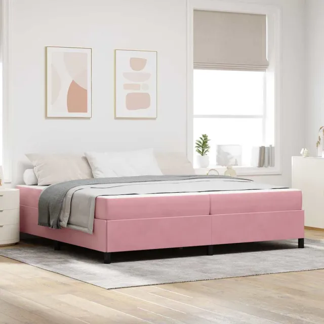 vidaXL Bedframe Roze 200 x 200 cm Stof
