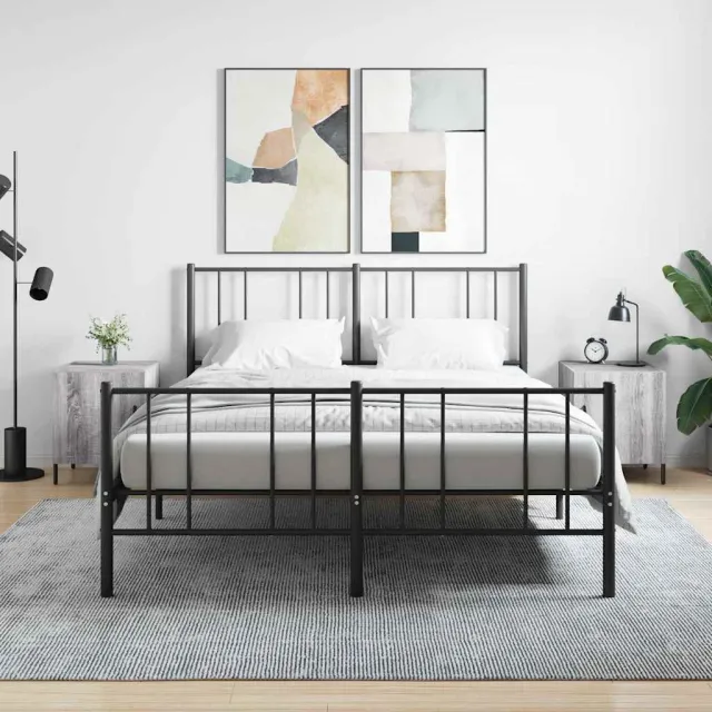vidaXL Nachtkastjes 2 st 40x40x50 cm bewerkt hout grijs sonoma eiken, foto 2