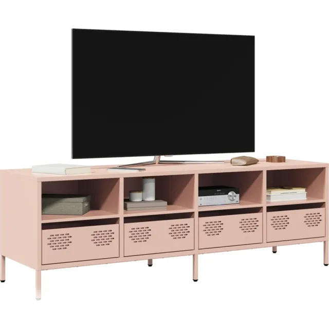 vidaXL Tv-meubel 135x39x43,5 cm koudgewalst staal roze, foto 2