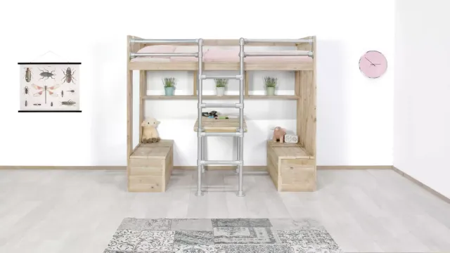 Hoogslaper Cansu steigerhout met steigerbuizen