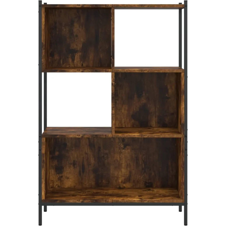 vidaXL Boekenkast 72x28x109 cm bewerkt hout gerookt eikenkleurig, foto 4
